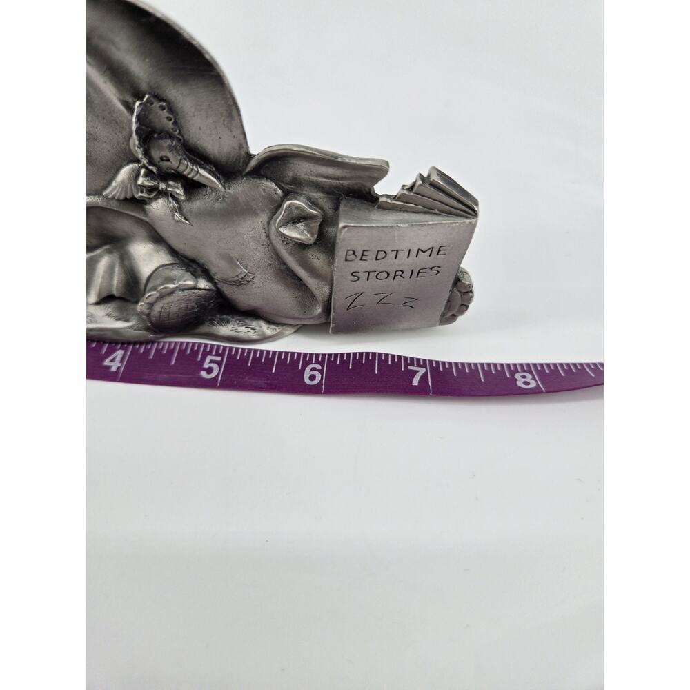 Whimsical Vtg 90s Etain Zinn Seagull Pewter Giraffe Elephant Storytime Bookends - Picture 14 of 16